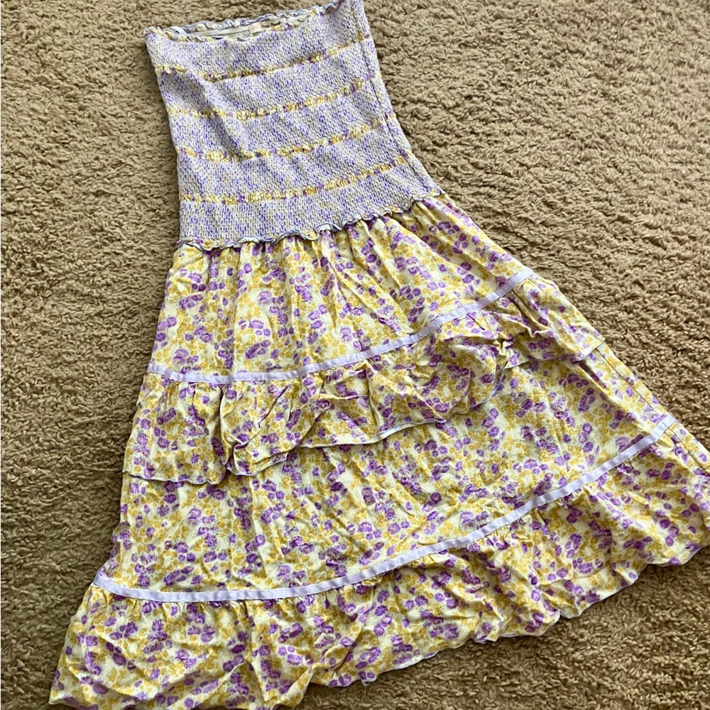 Free People adaptable smocked dress/skirt